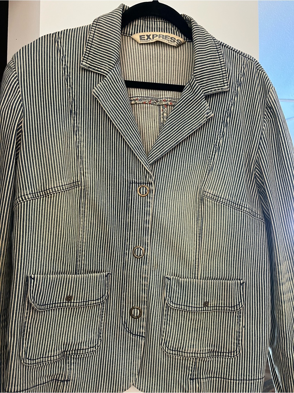 Vintage Express women's
Striped Denim Jacket